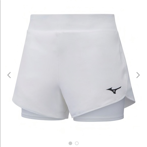 2 in 1 brand new with tag mizuno white shorts - Picture 3 of 3